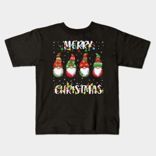 Funny Gnomes Merry Christmas Kids T-Shirt